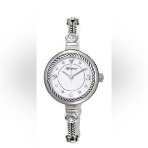Brighton Roseville Watch.  Silver plated with crystals comes with new battery.